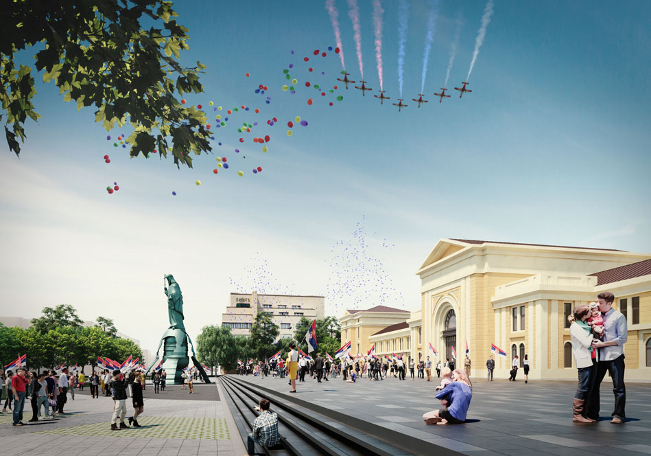 Fenwick Iribarren Architects gana el concurso para la remodelación de la Gran Plaza Savski en Belgrado